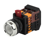 BBT30-ABLFS-K01E  Кнопка ЭРА BBT30-ABLFS-K01E ABLFS-22 белый d22мм неон 240В 1з+1р