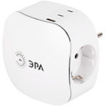 SP-3e-3USBAC-W  Разветвитель электрический ЭРА SP-3e-3USBAC-W на 3 розетки + 3 USB A+C с заземлением