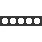 6-505-07  Рамка для розеток и выключателей Intro Accent 6-505-07 на 5 постов, СУ, графит