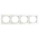 1-504-06  Рамка для розеток и выключателей Intro Plano 1-504-06 на 4 поста горизонтальная, СУ, перла