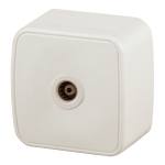 3-301-02  Розетка Intro Polo 3-301-02 TV одиночная, IP20, ОУ, слоновая кость