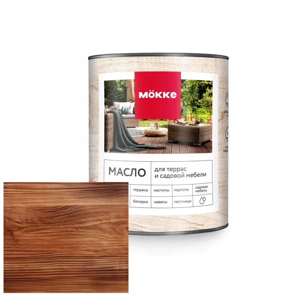 Масло для террас MÖKKE (макадами) 1,8 л