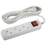 U-3s-5m-2x1  Удлинитель электрический ЭРА  U-3s-5m-2x1 без заземления c выключателем 3 розетки 5м ПВ