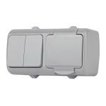 5-701-03  Блок розетка с выключателем Intro Atlantic 5-701-03 одноклавишным 2P+E 10-16А-250В гориз. 