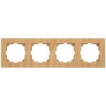 6-504-11  Рамка для розеток и выключателей Intro Accent 6-504-11 на 4 поста, СУ, сосна