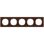 6-505-10  Рамка для розеток и выключателей Intro Accent 6-505-10 на 5 постов, СУ, венге