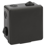 KOR-100-100-50-8g-B  Распаячная коробка ЭРА KOR-100-100-50-8g-B открытой установки черная 100х100х50