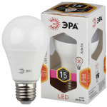 LED A60-15W-827-E27  Лампа светодиодная ЭРА STD LED A60-15W-827-E27 15Вт груша теплый белый свет Е27