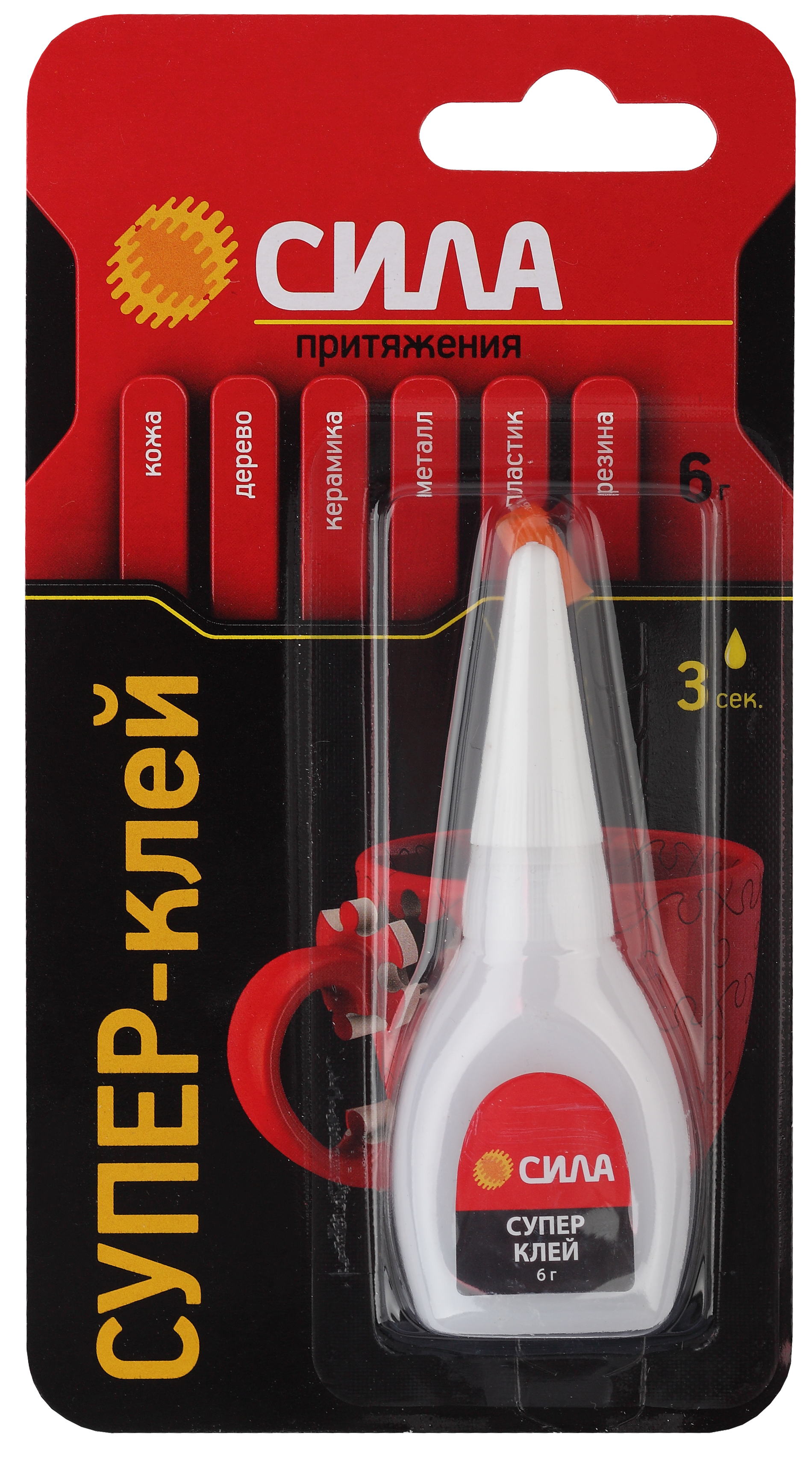 Супер-клей СИЛА SSBL1-6 6 г туба пластик