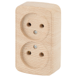 3-203-11  Розетка Intro Polo 3-203-11 2х2P 16А-250В IP20 ОУ сосна