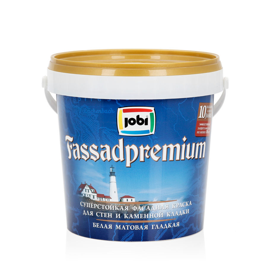 JOBI FASSADPREMIUM Краска фасадная премиум  (0,9л; 6шт)