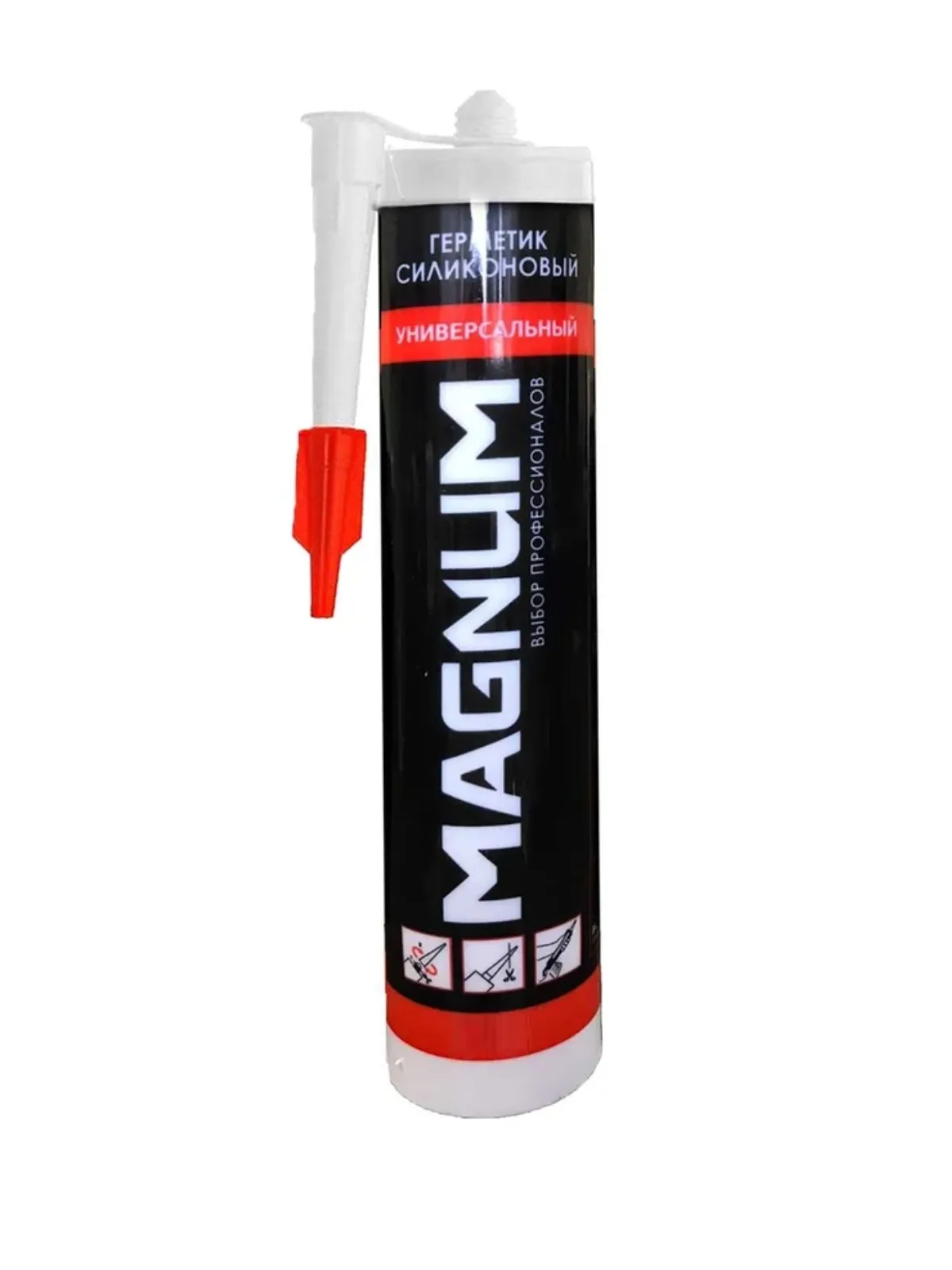 Герметик силиконовый MAGNUM универсальный, черный, 280 мл