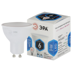 LED MR16-6W-840-GU10  Лампа светодиодная ЭРА STD LED MR16-6W-840-GU10 6Вт софит нейтральный белый св