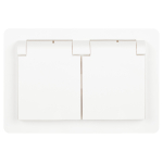 7-210-01  Розетка Intro Style 7-210-01 двойная с заземлением 2х2P+E Schuko с крышкой шторками 16А-250В СУ IP44 белый