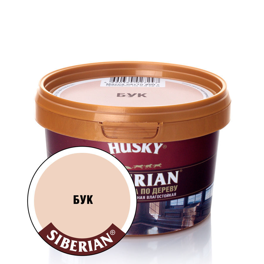 HUSKY Шпатлевка по дереву бук -20С° (0,8кг; 12шт)