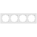 6-504-01М  Рамка для розеток и выключателей Intro Accent 6-504-01М на 4 поста, СУ, белый матовый