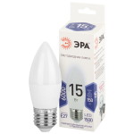 LED B35-15W-860-E27  Лампа светодиодная ЭРА STD LED B35-15W-860-E27 15Вт свеча холодный свет Е27