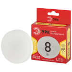 LED GX-8W-827-GX53 R  Лампа светодиодная ЭРА RED LINE LED GX-8W-827-GX53 R 8Вт таблетка теплый белый