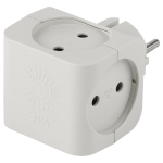 SP-4-W  Разветвитель электрический ЭРА SP-4-W на 4 розетки без заземления 16А белый