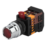 BBT10-ABLF-K04E  Кнопка ЭРА BBT10-ABLF-K04E ABLF-22 красный d22мм неон 240В 1з+1р