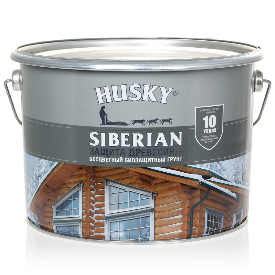 HUSKY SIBERIAN «Грунт для дерева» бесцветный (9л)