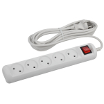 U-5s-3m-2x1  Удлинитель электрический ЭРА  U-5s-3m-2x1 без заземления c выключателем 5 розеток 3м ПВ