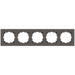 6-505-09  Рамка для розеток и выключателей Intro Accent 6-505-09 на 5 постов, СУ, титан