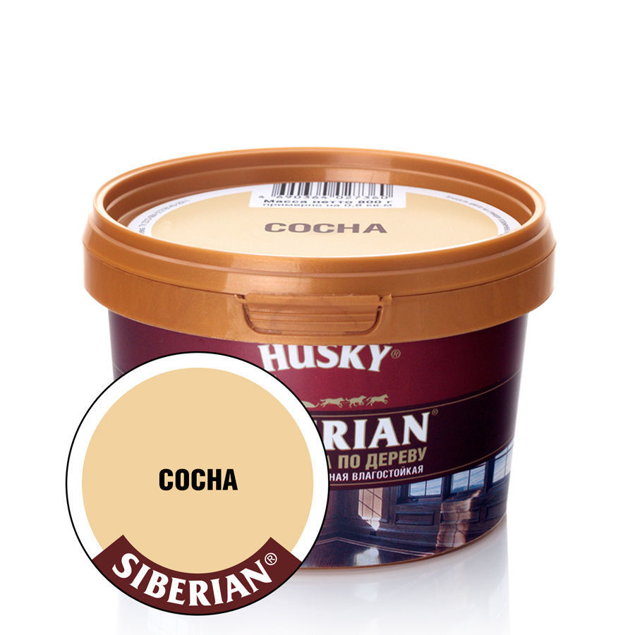 HUSKY Шпатлевка по дереву сосна -20С° (0,8кг; 12шт)