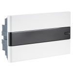 BOXF-18-p-f-t  Корпус пластиковый встраиваемый ЭРА TREND ЩРВ-П-18 IP40 прозрачная крышка белый