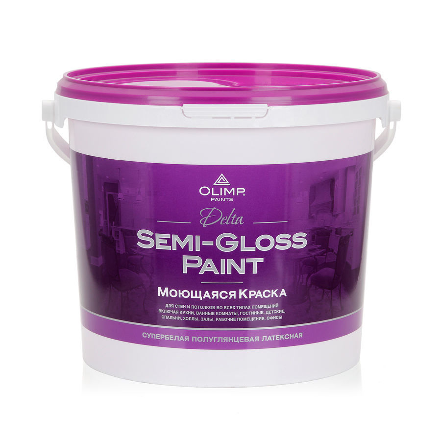 OLIMP ДЕЛЬТА Краска акрил. моющ. шелк.-гл. -20С°  (5л)