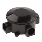 KOR-70-35-3-b  Распаячная коробка ЭРА KOR-70-35-3-b открытой установки черная 70х35мм трехрожковая I