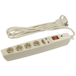 SFU-5es-2m-I  Сетевой фильтр ЭРА  SFU-5es-2m-I с надежной защитой с заземлением с выключателем 5 роз