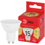 LED MR16-15W-827- GU10 R  Лампа светодиодная ЭРА RED LINE LED MR16-15W-827- GU10 R 15Вт софит теплый