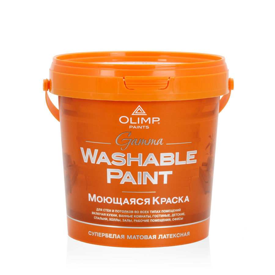 OLIMP ГАММА Краска акрил. моющ. мат.  (0,9л; 6шт)