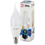 LED BXS-9W-840-E14  Лампа светодиодная ЭРА STD LED BXS-9W-840-E14 9Вт свеча на ветру нейтральный бел