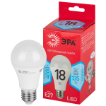 LED A65-18W-840-E27 R  Лампа светодиодная ЭРА RED LINE LED A65-18W-840-E27 R 18Вт груша нейтральный 