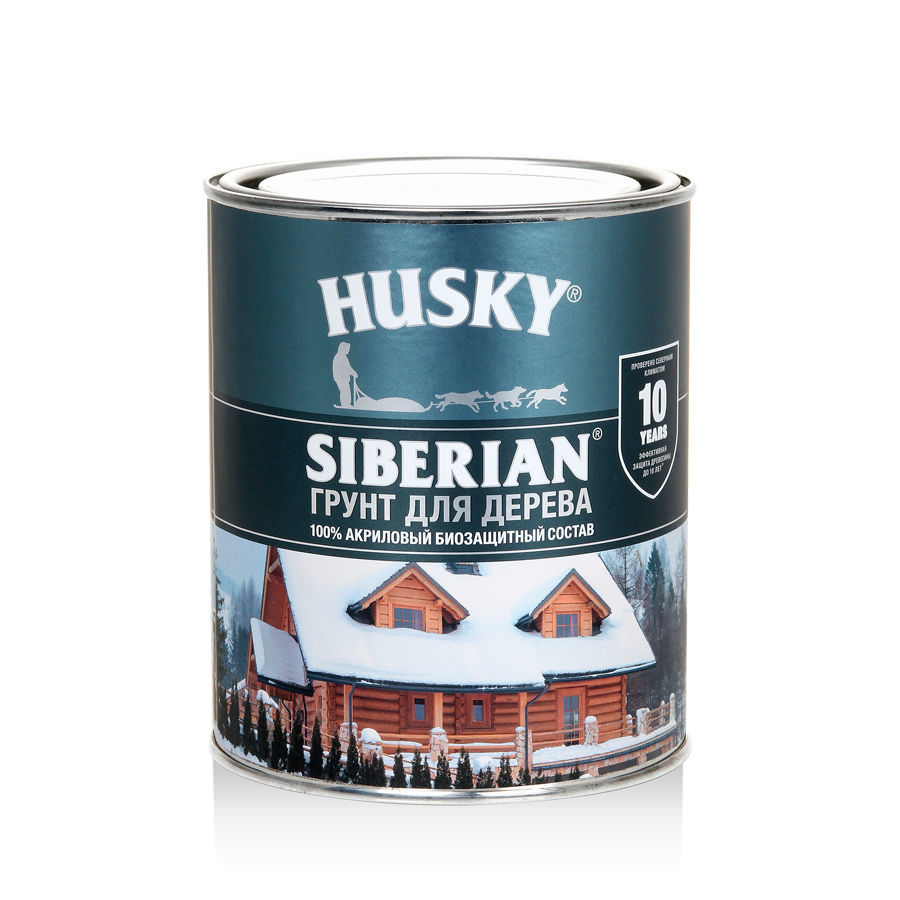HUSKY SIBERIAN 100% акриловый биозащитный грунт для дерева (0,9л; 6шт)