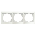 1-503-06  Рамка для розеток и выключателей Intro Plano 1-503-06 на 3 поста горизонтальная, СУ, перла