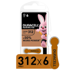 5005480  Батарейки Duracell ZA312-6BL