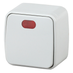3-102-01  3-102-01 Intro Выключатель с подсветкой, 10А-250В, IP20, ОУ, Polo, белый
