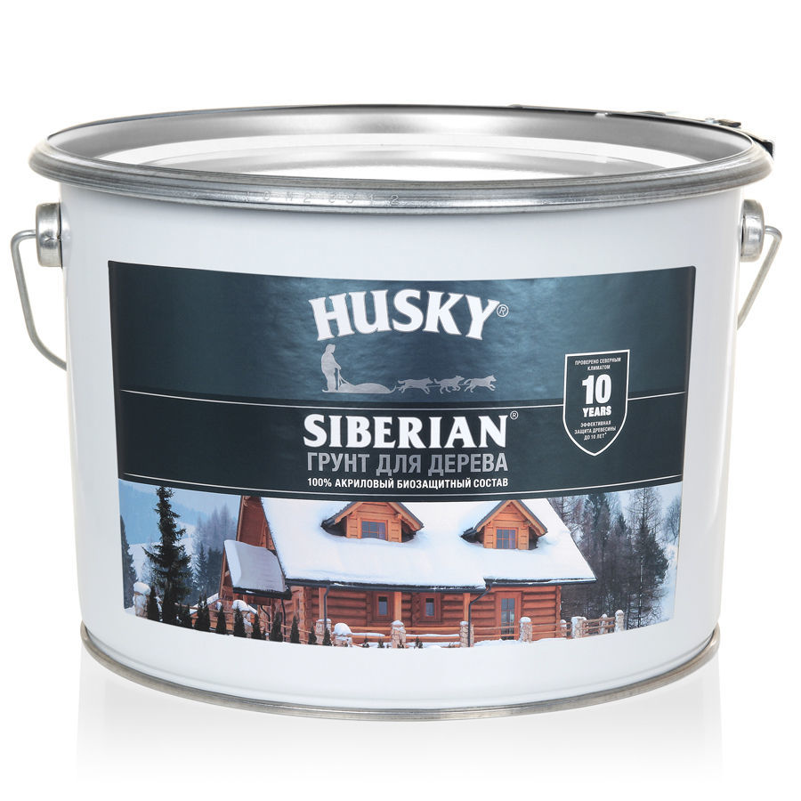 HUSKY SIBERIAN 100% акриловый биозащитный грунт для дерева (9л)