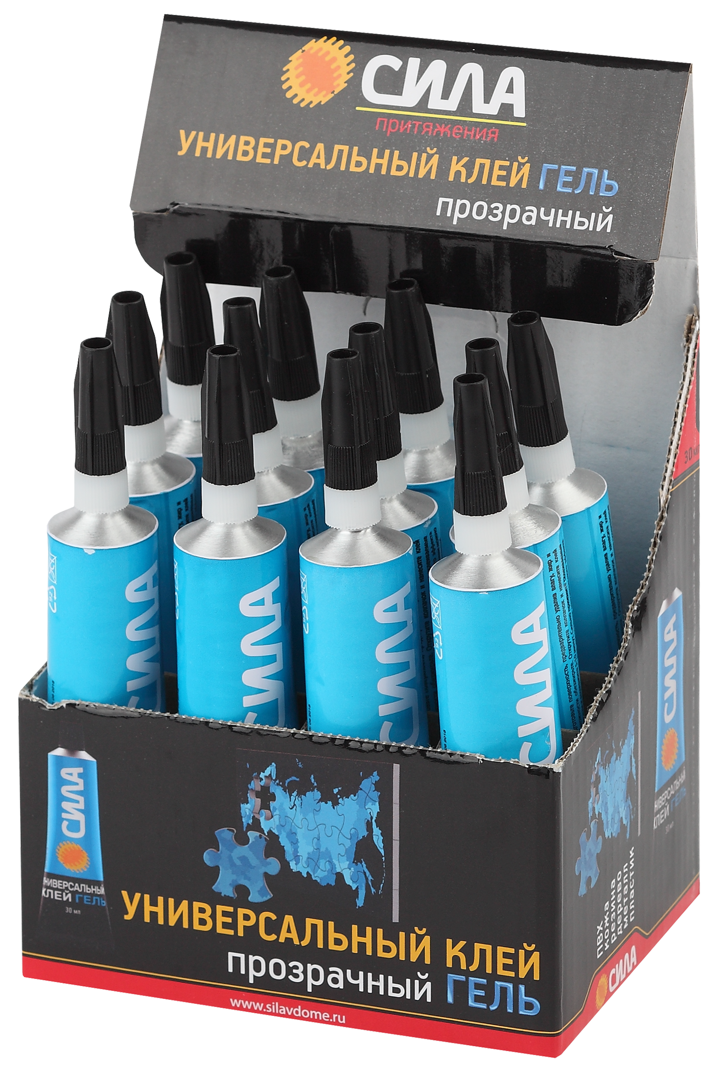 Клей СИЛА SGTB-30 универсальный гель прозрачный туба 30 мл