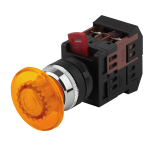 BBG30-AEA-K05E  Кнопка ЭРА BBG30-AEA-K05E AEА-22 Грибок желтый d22мм 1з+1р