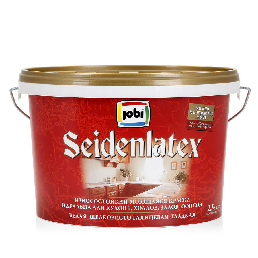 JOBI SEIDENLATEX Краска шелк.-гл. моющ. -20С°  (2,5л)