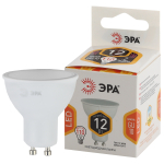 LED MR16-12W-827-GU10  Лампа светодиодная ЭРА STD LED MR16-12W-827-GU10 12Вт софит теплый белый свет