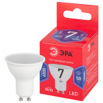LED MR16-7W-865-GU10 R  Лампа светодиодная ЭРА RED LINE LED MR16-7W-865-GU10 R 7Вт софит холодный дн