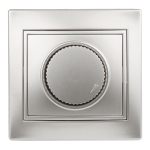 1-401-03  Светорегулятор Intro Plano 1-401-03 (диммер) поворотный 600Вт 230В IP20 СУ алюминий