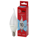 LED BXS-10W-840-E14 R  Лампа светодиодная ЭРА RED LINE LED BXS-10W-840-E14 R 10Вт свеча на ветру ней