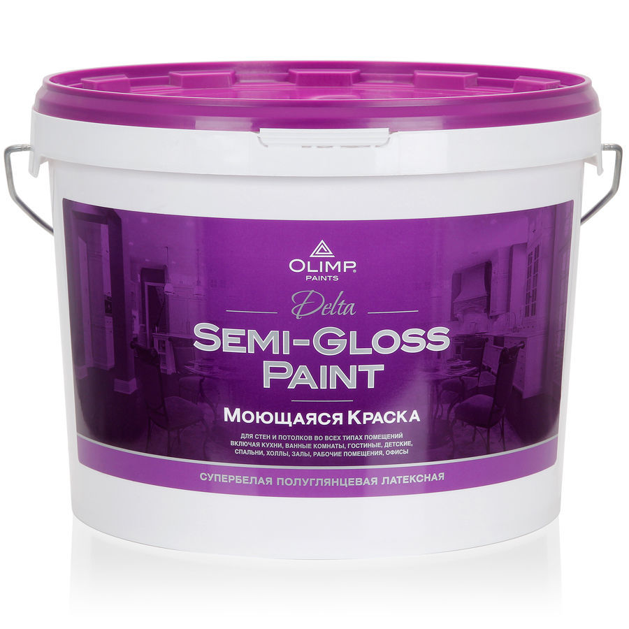 OLIMP ДЕЛЬТА Краска акрил. моющ. шелк.-гл. -20С° (10л)