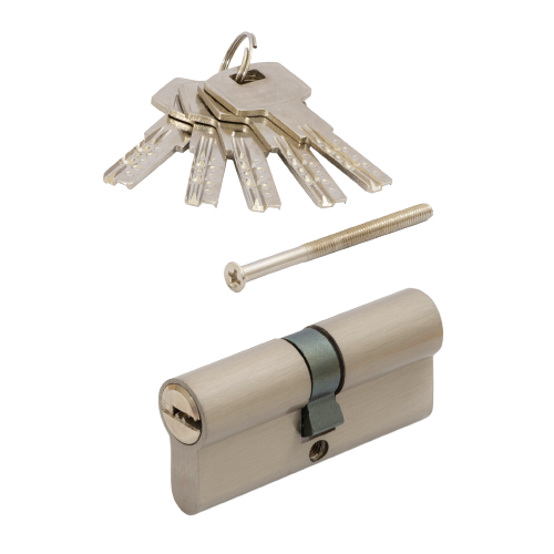 Цилиндровый механизм  VЕTTORE ZN M80 ZC NI (30T*50), 5 ключей (Никель)
